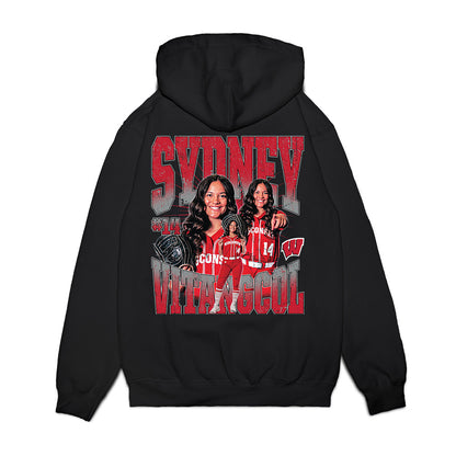 Wisconsin - NCAA Softball : Sydney Vitangcol - Collage Premium Hooded Sweatshirt-1