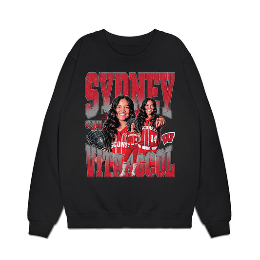 Wisconsin - NCAA Softball : Sydney Vitangcol - Collage Premium Crewneck Sweatshirt-0
