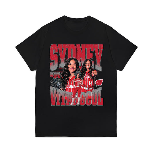 Wisconsin - NCAA Softball : Sydney Vitangcol - Collage Comfort Colors T-Shirt-0