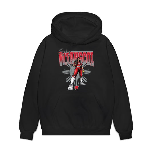 Wisconsin - NCAA Softball : Sydney Vitangcol - Graphic Premium Hooded Sweatshirt-0