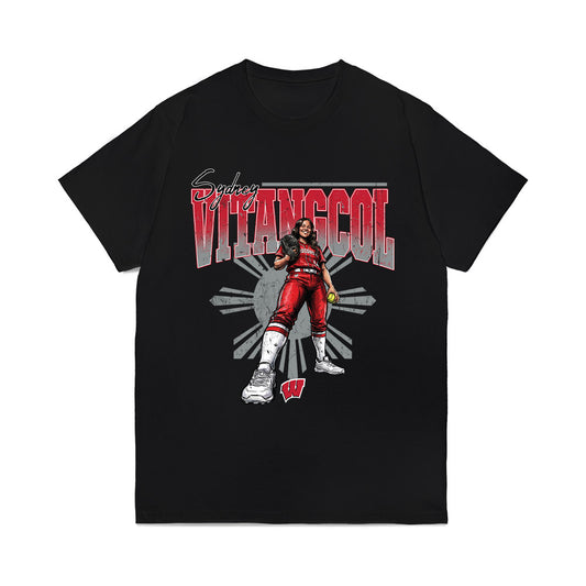 Wisconsin - NCAA Softball : Sydney Vitangcol - Graphic Comfort Colors T-Shirt-0
