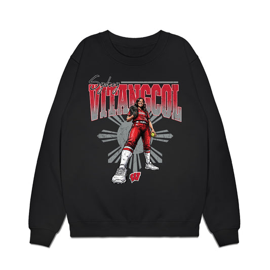 Wisconsin - NCAA Softball : Sydney Vitangcol - Graphic Premium Crewneck Sweatshirt-0
