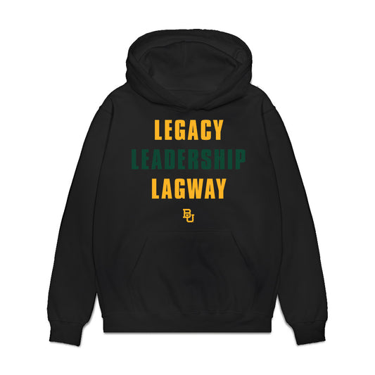Baylor - NCAA Football : DJ Lagway - Legacy Leadership Lagway Premium Hooded Sweatshirt-0