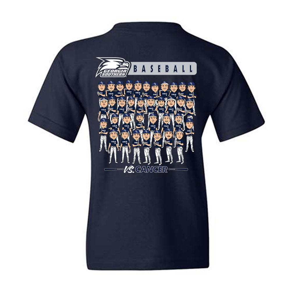 Georgia Southern - NCAA Baseball : Eagles vs Cancer Youth T-Shirt-1