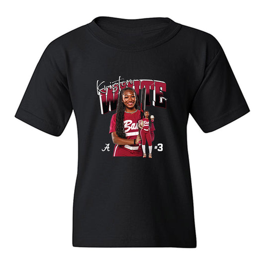 Alabama - NCAA Softball : Kristen White - Collage Youth T-Shirt-0