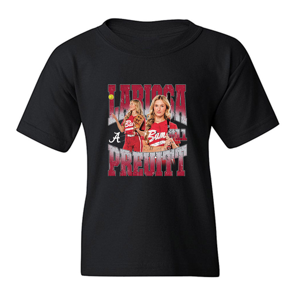 Alabama - NCAA Softball : Larissa Preuitt - Collage Youth T-Shirt-0