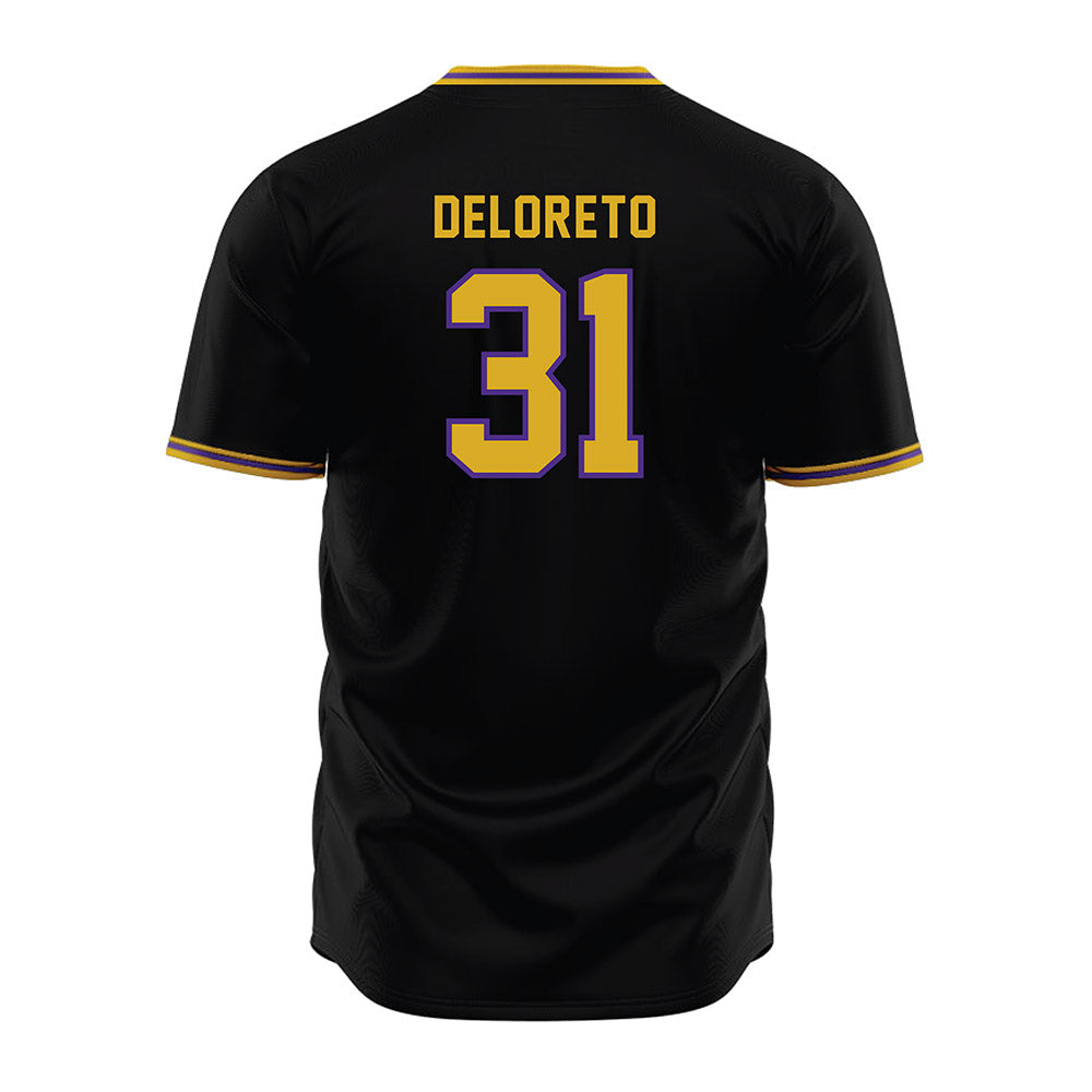 Northwestern - NCAA Baseball : Dominic DeLoreto - Black Jersey-1