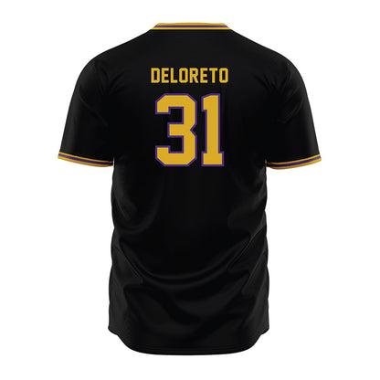Northwestern - NCAA Baseball : Dominic DeLoreto - Black Jersey-1