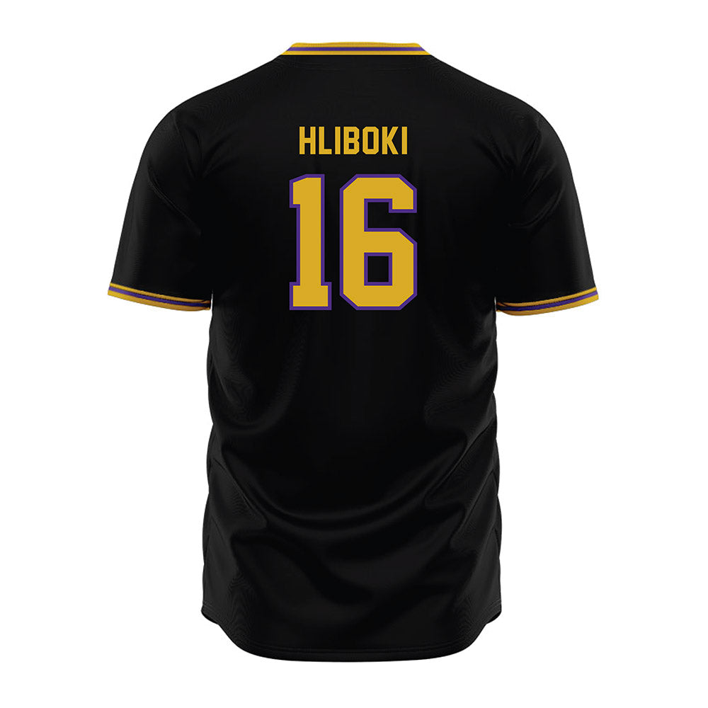 Northwestern - NCAA Baseball : Sam Hliboki - Black Jersey-1