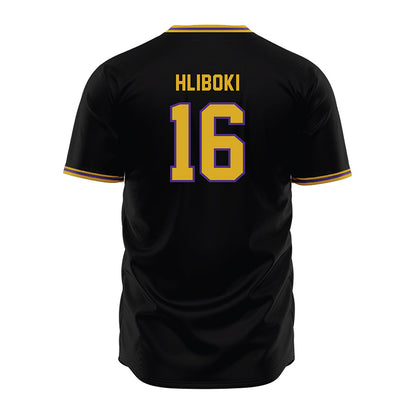 Northwestern - NCAA Baseball : Sam Hliboki - Black Jersey-1