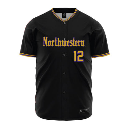 Northwestern - NCAA Baseball : Jackson Freeman - Black Jersey-0