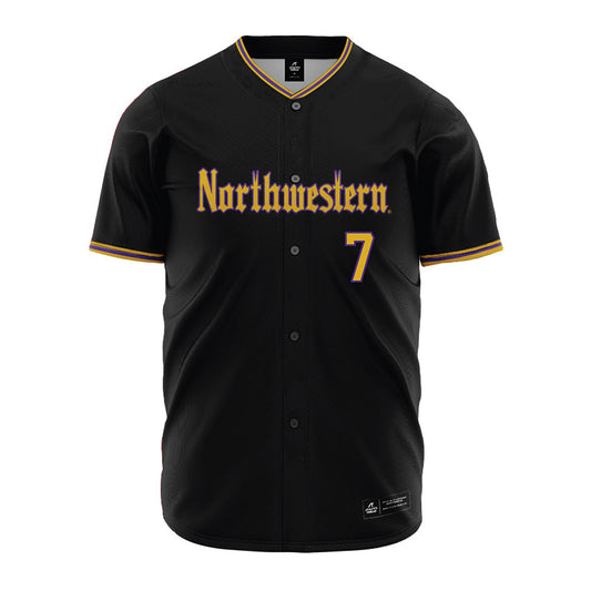 Northwestern - NCAA Baseball : Marty Kaplan - Black Jersey-0