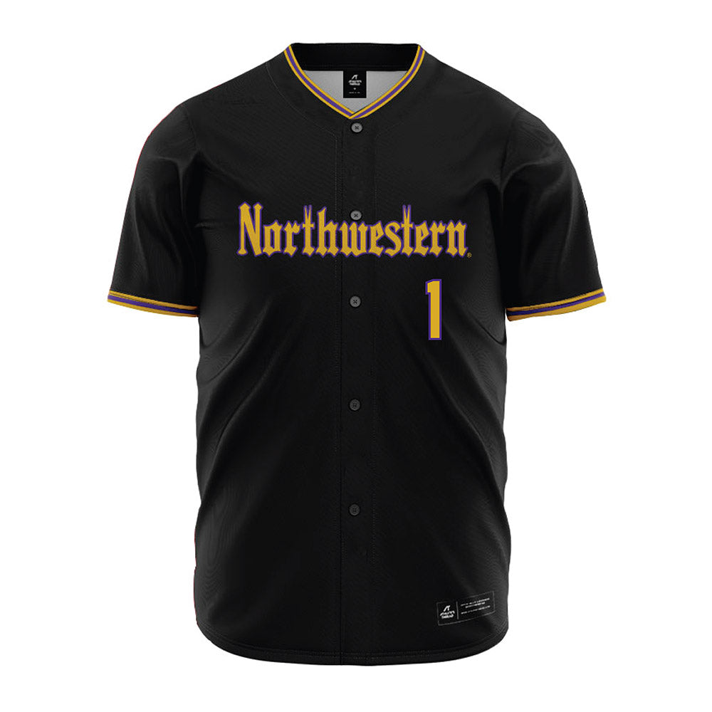 Northwestern - NCAA Baseball : Noah Ruiz - Black Jersey-0