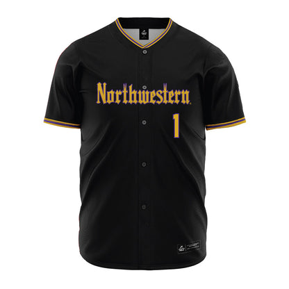 Northwestern - NCAA Baseball : Noah Ruiz - Black Jersey-0