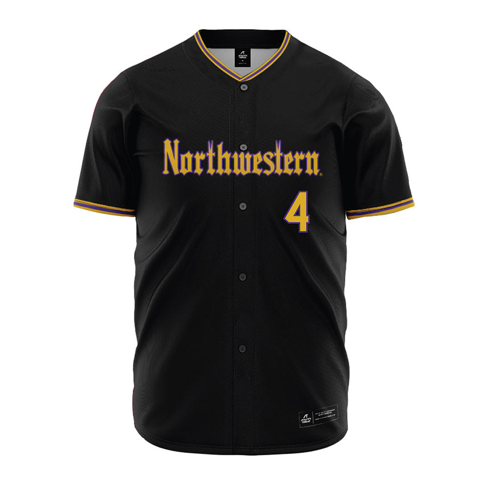 Northwestern - NCAA Baseball : Jack Lausch - Black Jersey-0