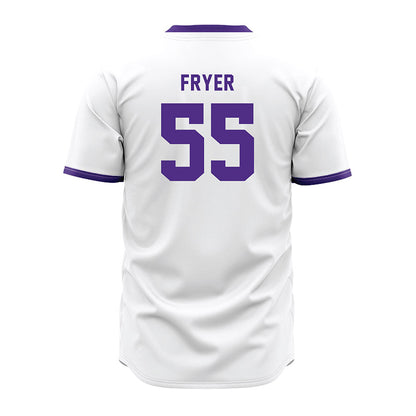 Northwestern - NCAA Baseball : Justin Fryer - White Jersey-1