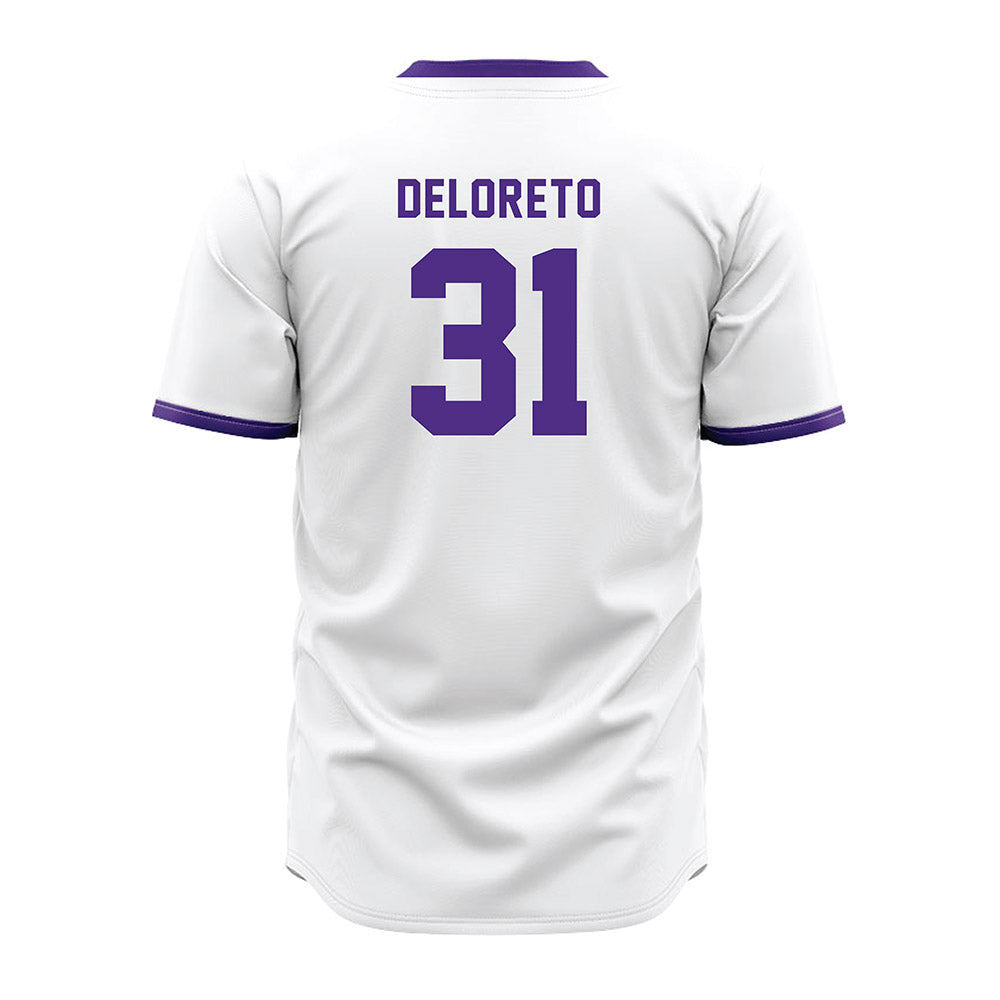 Northwestern - NCAA Baseball : Dominic DeLoreto - White Jersey-1