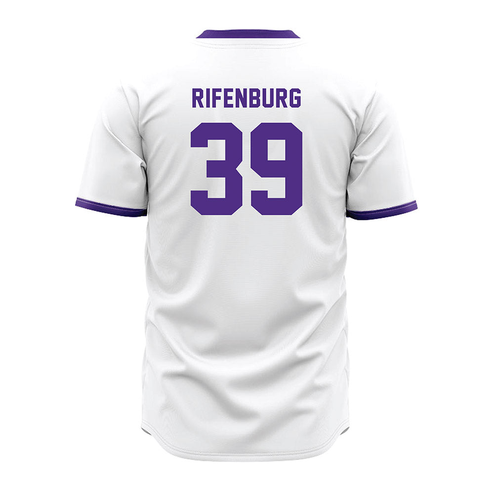 Northwestern - NCAA Baseball : Jake Rifenburg - White Jersey-1
