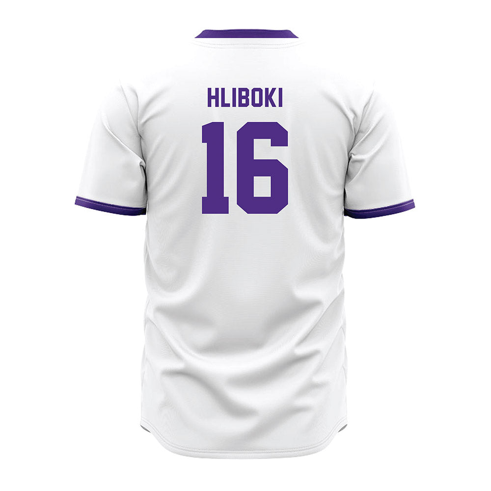Northwestern - NCAA Baseball : Sam Hliboki - White Jersey-1