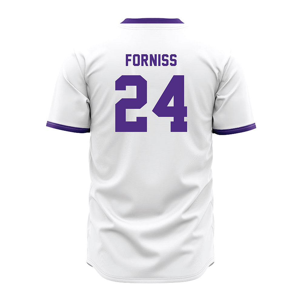 Northwestern - NCAA Baseball : Christian Forniss - White Jersey-1