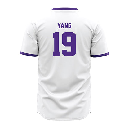 Northwestern - NCAA Baseball : Jake Yang - White Jersey-1
