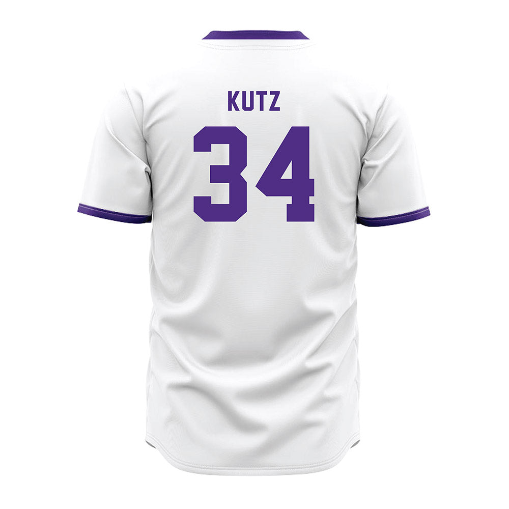 Northwestern - NCAA Baseball : Charlie Kutz - White Jersey-1