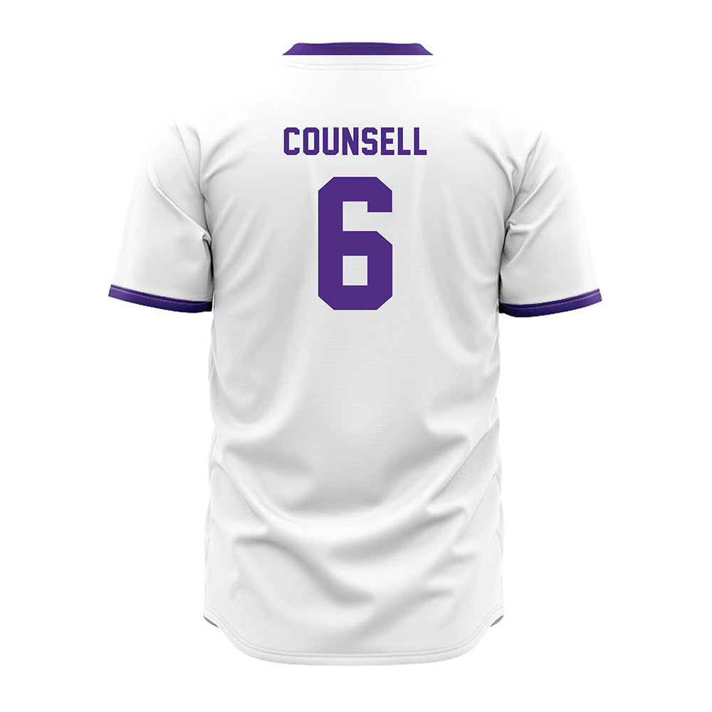 Northwestern - NCAA Baseball : Jack Counsell - White Jersey-1