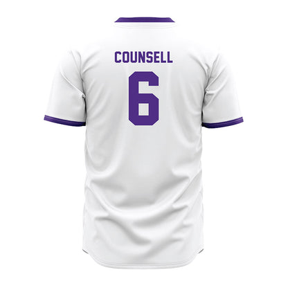 Northwestern - NCAA Baseball : Jack Counsell - White Jersey-1