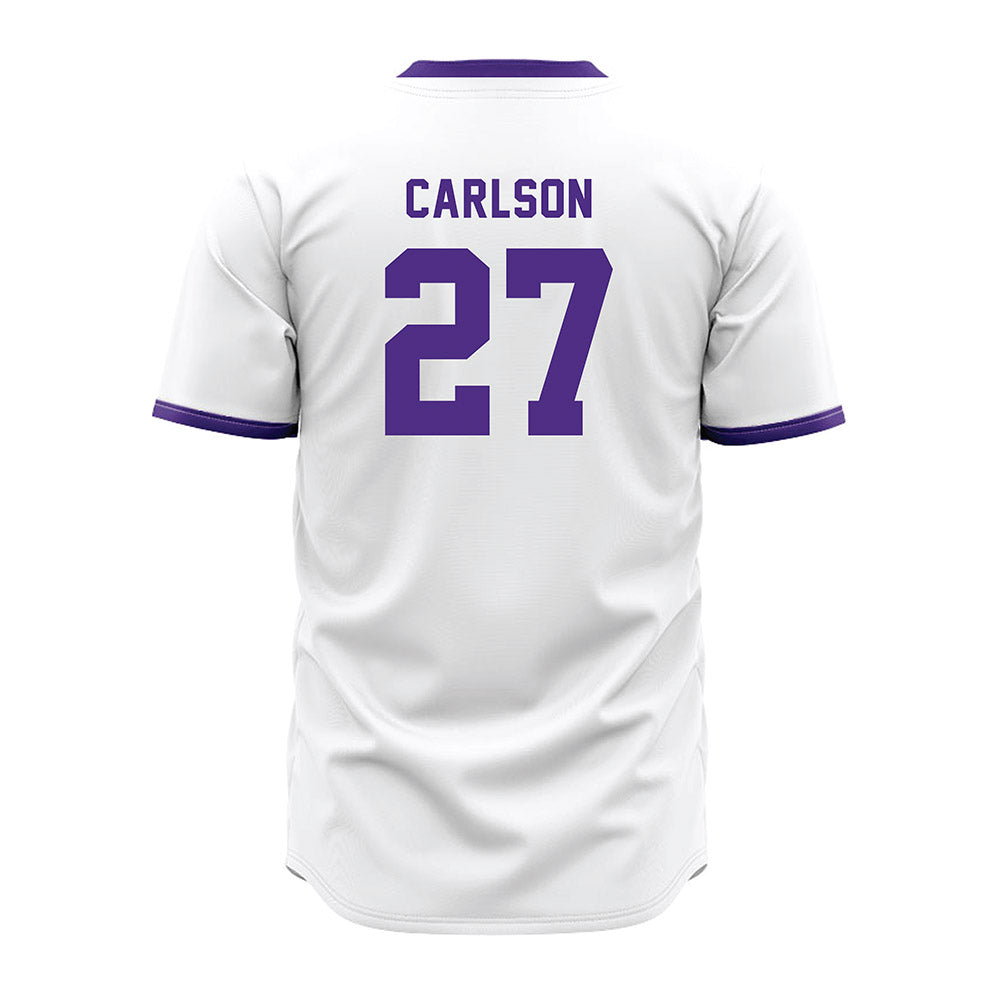 Northwestern - NCAA Baseball : Zach Carlson - White Jersey-1