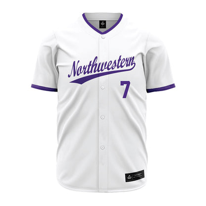 Northwestern - NCAA Baseball : Marty Kaplan - White Jersey-0