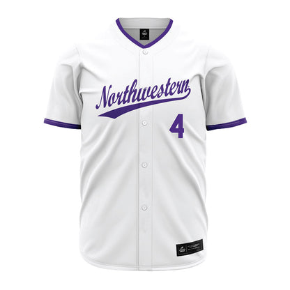 Northwestern - NCAA Baseball : Jack Lausch - White Jersey-0