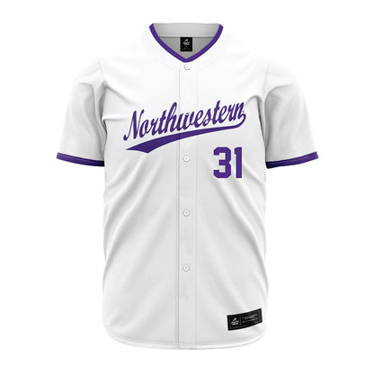Northwestern - NCAA Baseball : Dominic DeLoreto - White Jersey-0