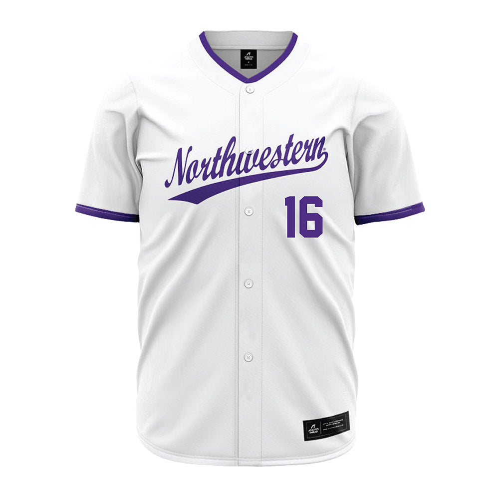 Northwestern - NCAA Baseball : Sam Hliboki - White Jersey-0