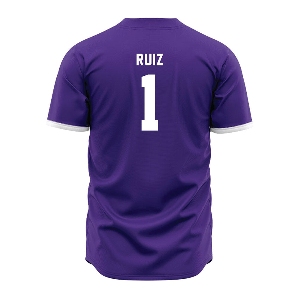 Northwestern - NCAA Baseball : Noah Ruiz - Purple Jersey-1