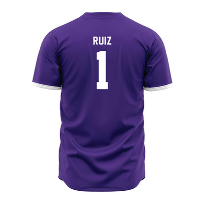 Northwestern - NCAA Baseball : Noah Ruiz - Purple Jersey-1