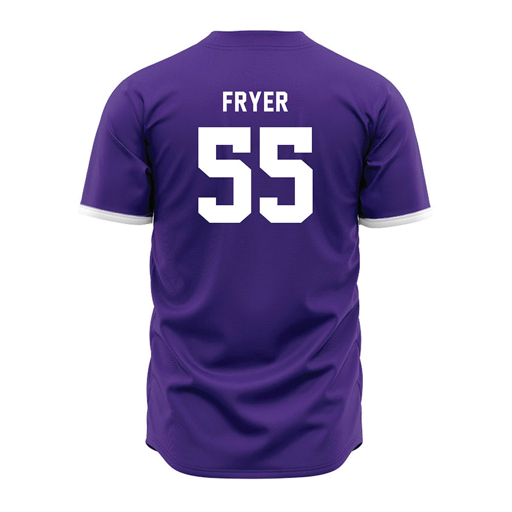 Northwestern - NCAA Baseball : Justin Fryer - Purple Jersey-1