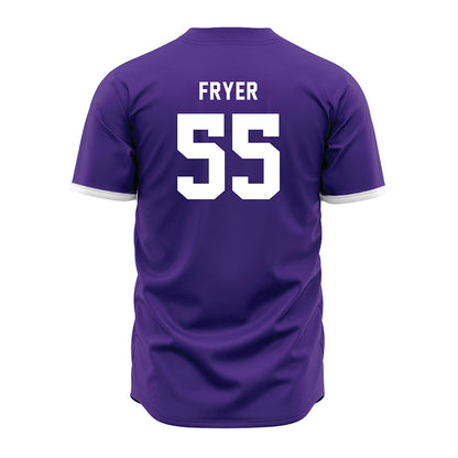 Northwestern - NCAA Baseball : Justin Fryer - Purple Jersey-1