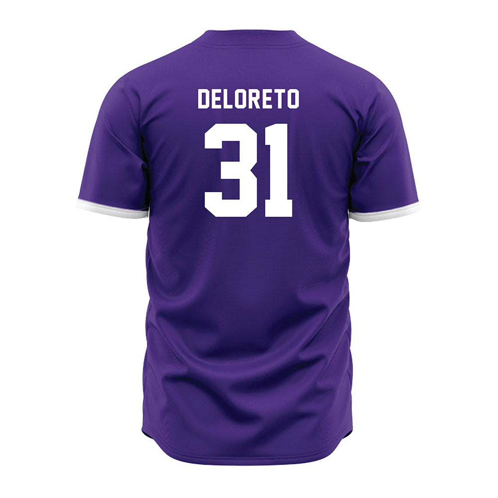 Northwestern - NCAA Baseball : Dominic DeLoreto - Purple Jersey-1