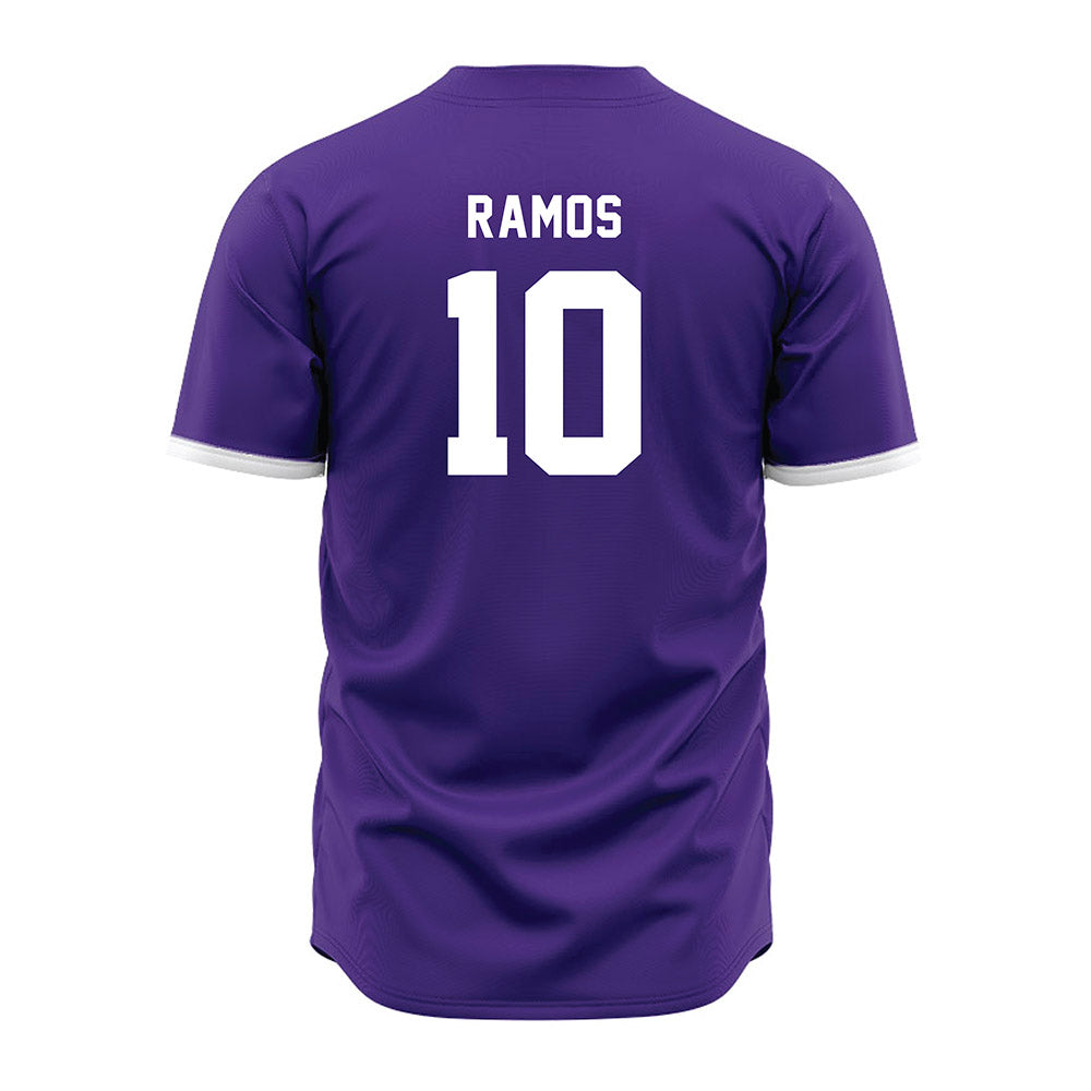Northwestern - NCAA Baseball : Josh Ramos - Purple Jersey-1