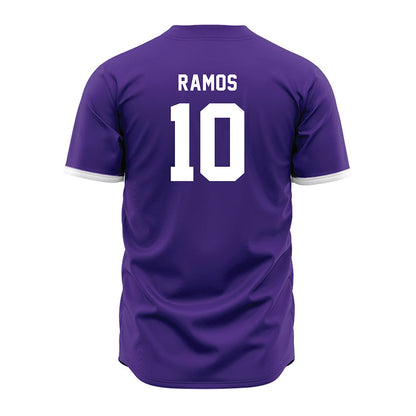 Northwestern - NCAA Baseball : Josh Ramos - Purple Jersey-1