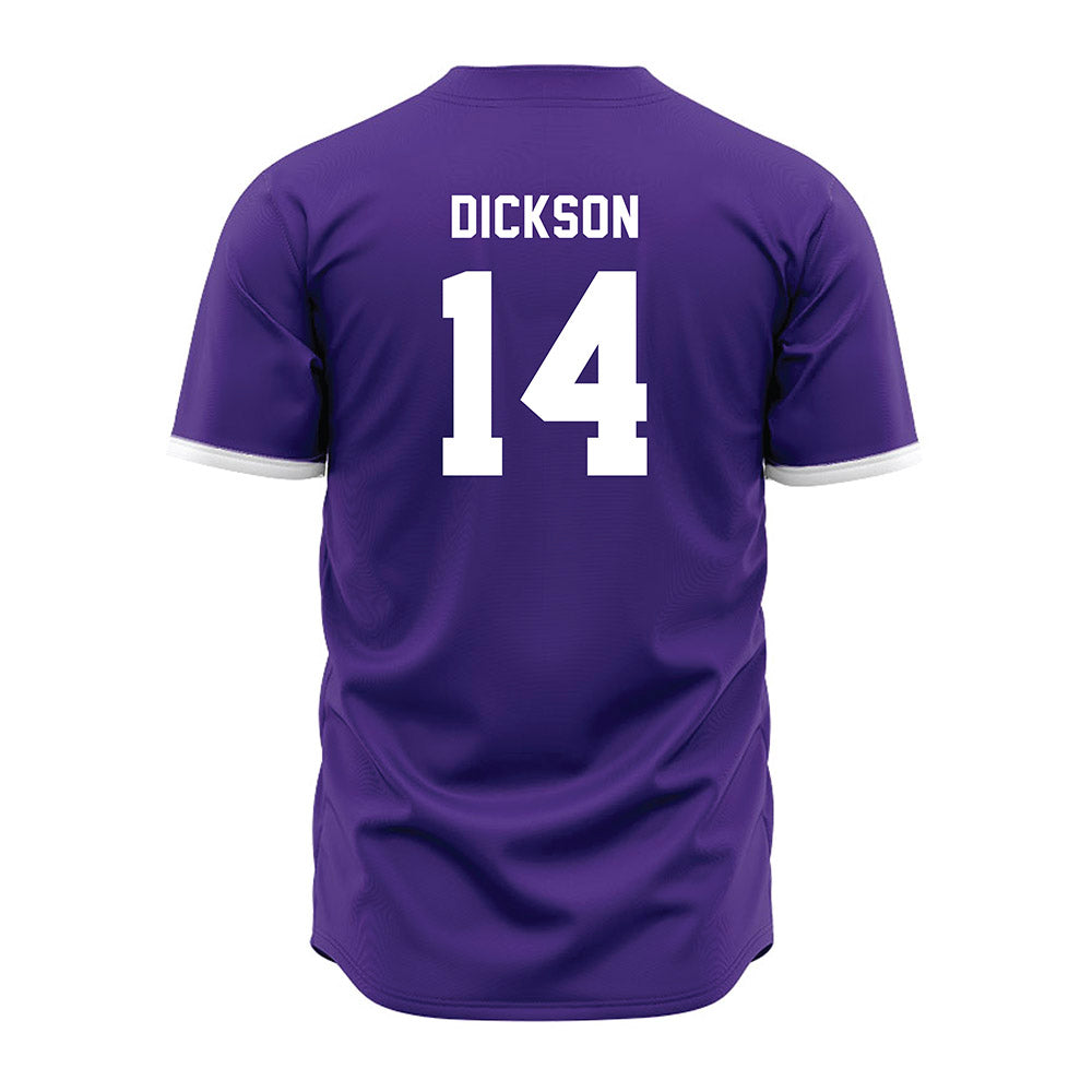 Northwestern - NCAA Baseball : Drew Dickson - Purple Jersey-1