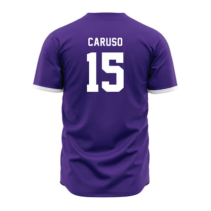 Northwestern - NCAA Baseball : Charlie Caruso - Purple Jersey-1
