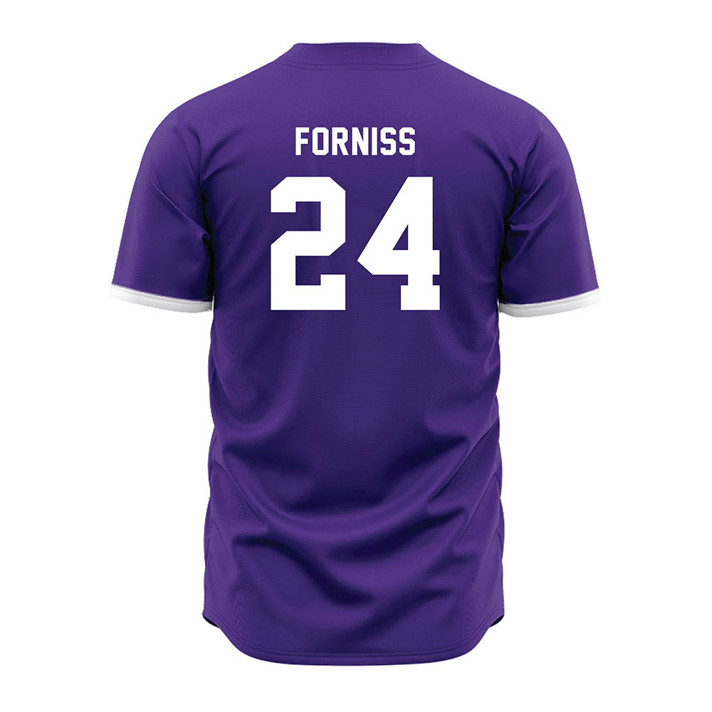 Northwestern - NCAA Baseball : Christian Forniss - Purple Jersey-1