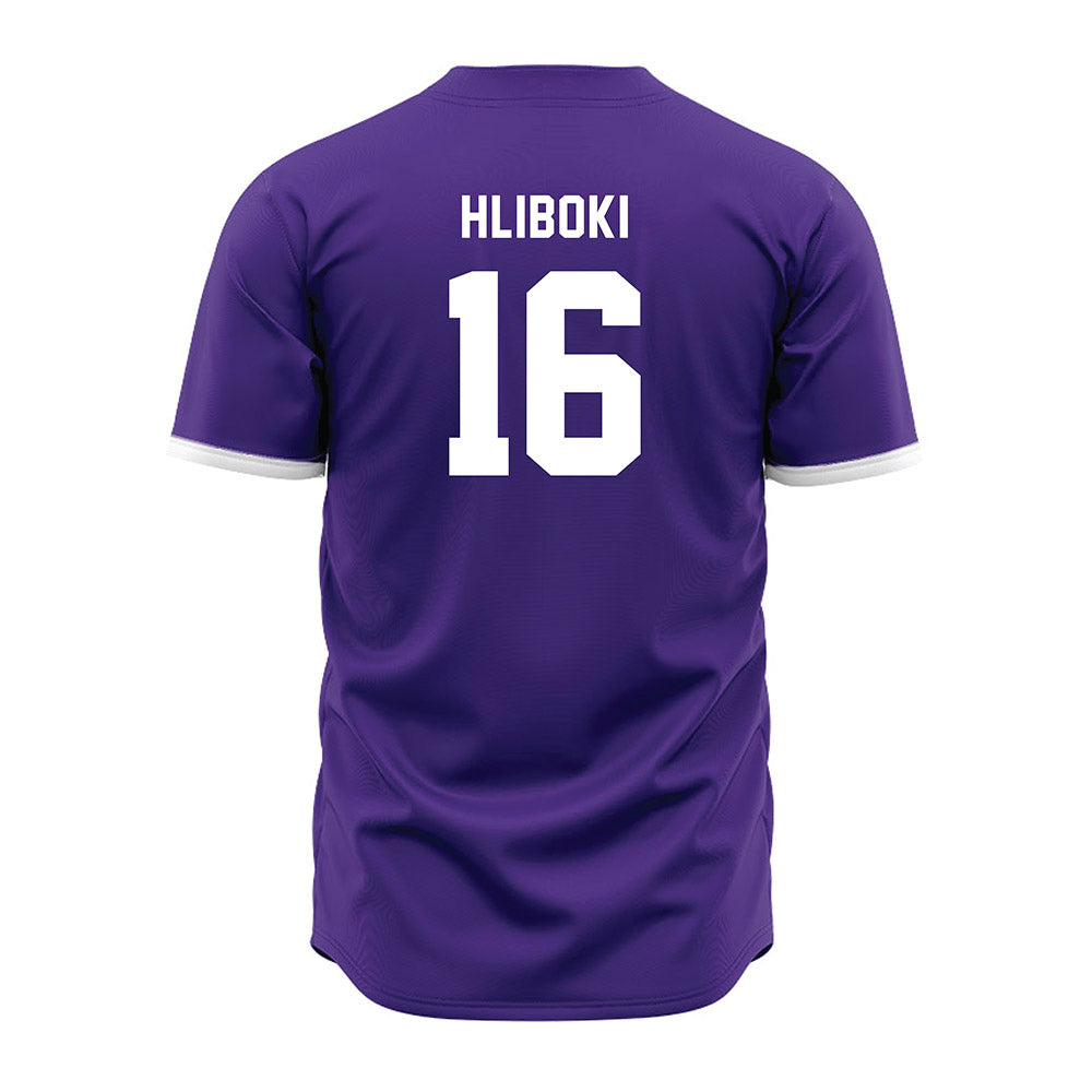 Northwestern - NCAA Baseball : Sam Hliboki - Purple Jersey-1