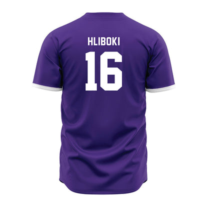 Northwestern - NCAA Baseball : Sam Hliboki - Purple Jersey-1