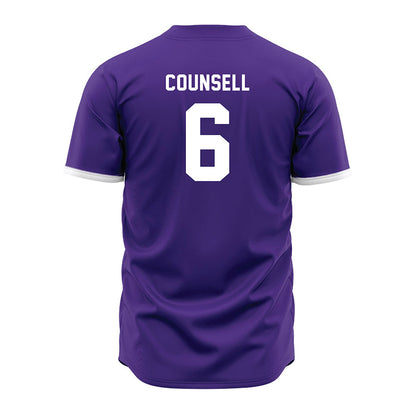 Northwestern - NCAA Baseball : Jack Counsell - Purple Jersey-1