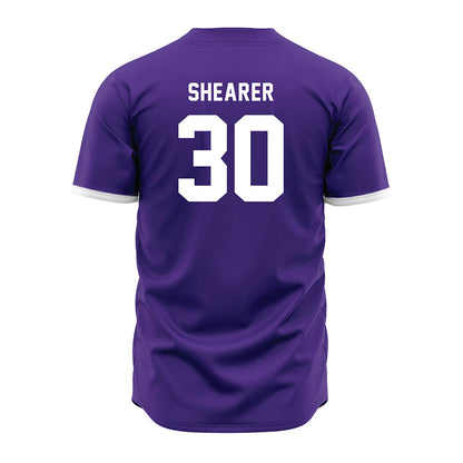 Northwestern - NCAA Baseball : Garrett Shearer - Purple Jersey-1
