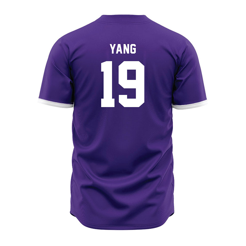 Northwestern - NCAA Baseball : Jake Yang - Purple Jersey-1