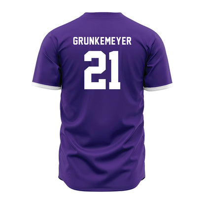 Northwestern - NCAA Baseball : Jack Grunkemeyer - Purple Jersey-1