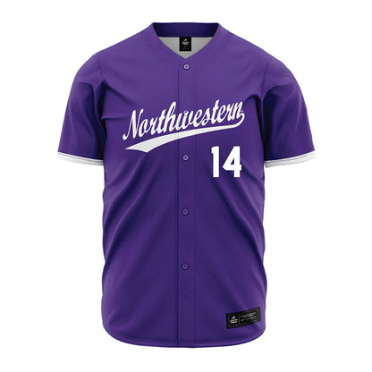 Northwestern - NCAA Baseball : Drew Dickson - Purple Jersey-0